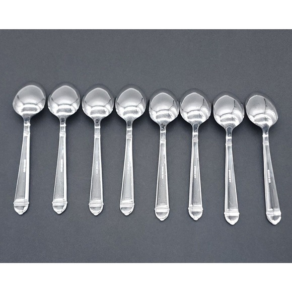 Towle Copenhagen Place Soup Spoon 18/10 Set Of 8 Stainless Glossy Sliverware - Picture 5 of 9